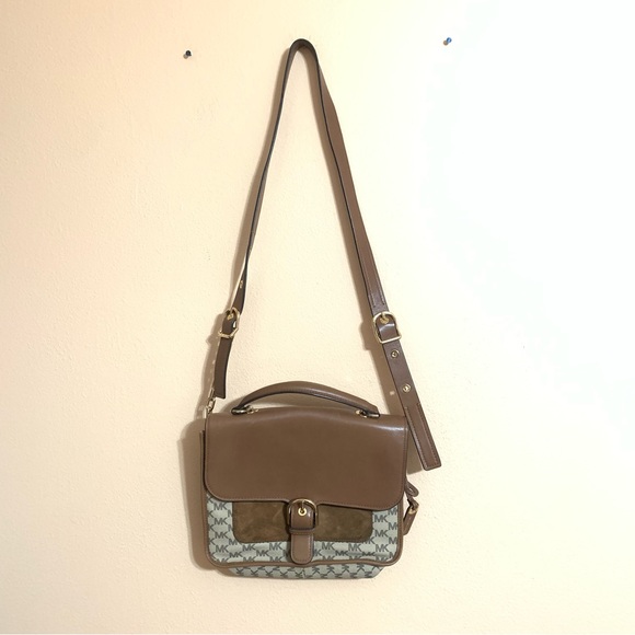 Michael Kors crossbody top handle Suede And Leather AOP MK - Picture 3 of 7